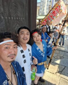 中学校の友人とまつりで