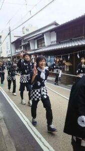 津山に帰って祭りに参加